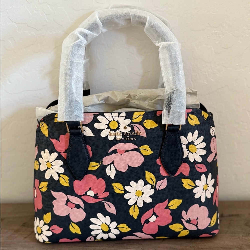 Kate Spade Navy Floral Satchel